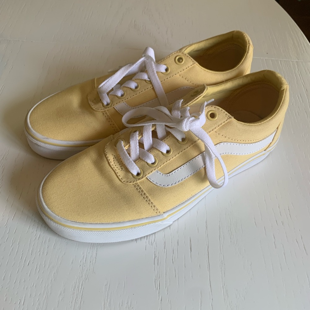 Vans Yellow and White Old Skool sneakers Canvas